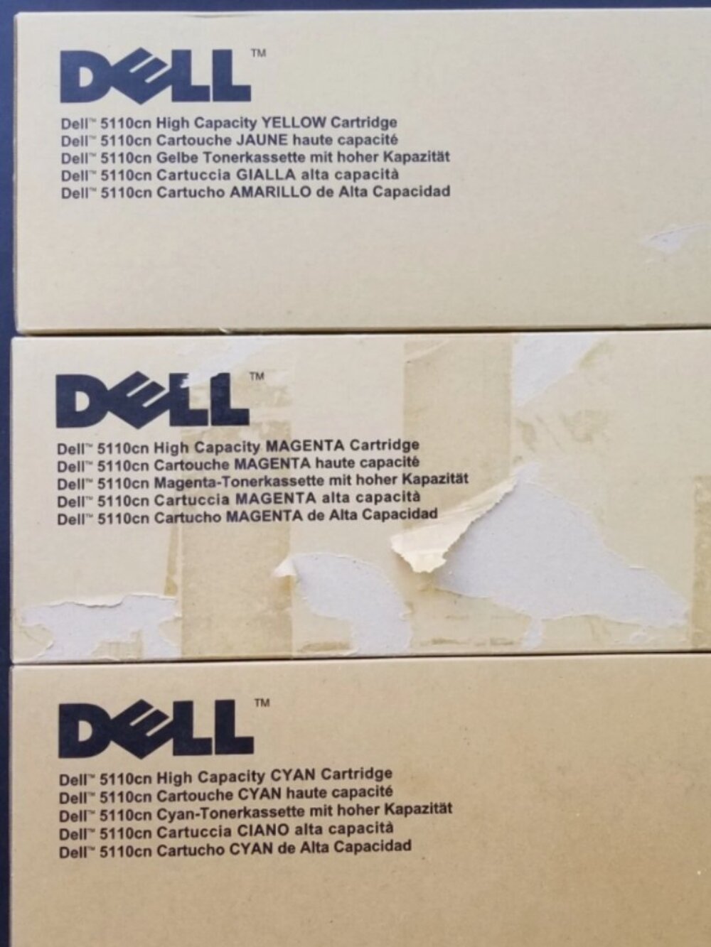 Set Of 3 Dell 5110CN High Capacity Toners.